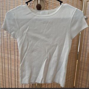 Soft Knit White Tee